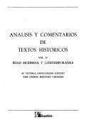 Cover image for Análisis y comentarios de textos históricos.