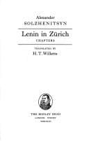 Cover image for Lenin in Zürich