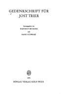 Cover image for Gedenkschrift für Jost Trier