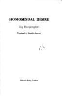 Cover image for Homosexual desire