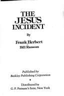Cover image for The Jesus incident