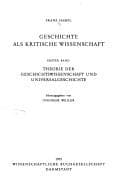 Cover image for Geschichte als kritische Wissenschaft