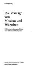 Cover image for Die Verträge von Moskau und Warschau