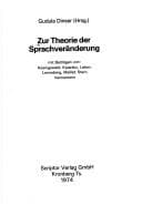 Cover image for Zur Theorie der Sprachveränderung