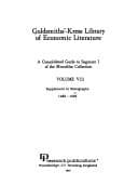 Goldsmiths'-Kress library of economic literature