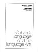 Cover image for Children's language and the language arts
