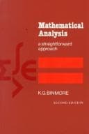 Cover image for Mathematical analysis