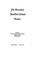 Cover image for The Essential Frankfurt School reader