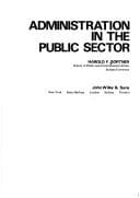 Cover image for Administration in the public sector