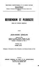 Référendum et plébiscite