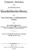 Fortgesetzte Abhandlung von livländischen Geschichtsschreibern