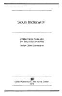 Commission findings on the Sioux Indians