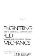 Cover image for Engineering fluid mechanics