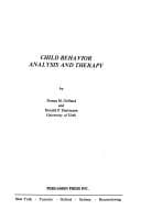Cover image for Child behavior analysis and therapy