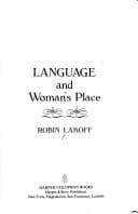Cover image for Language and woman's place