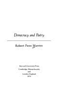 Cover image for Democracy and poetry