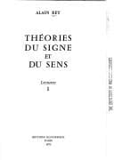 Cover image for Théories du signe et du sens