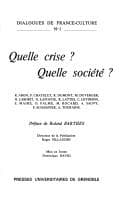 Cover image for Quelle crise? Quelle société?