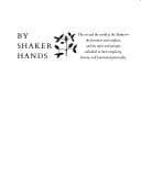 Cover image for By Shaker hands