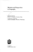 Cover image for Methods and perspectives in geography