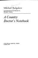 Cover image for A country doctor's notebook