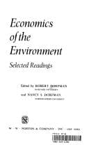 Cover image for Economics of the environment