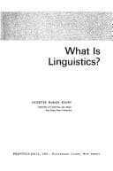 Cover image for What is linguistics?