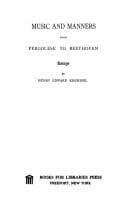 Music and manners from Pergolese to Beethoven