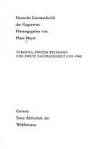 Cover image for Deutsche Literaturkritik der Gegenwart