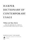 Cover image for Harper dictionary of contemporary usage