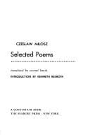 Cover image for Selected poems