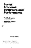 Cover image for Soviet economic structure and performance