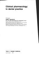Cover image for Clinical pharmacology in dental practice.