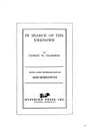 Cover image for In search of the unknown.