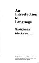 Cover image for An introduction to language