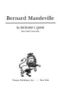 Cover image for Bernard Mandeville