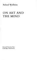 Cover image for On art and the mind