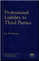 Cover image for Professional liability to third parties