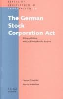 Cover image for The German Stock Corporation Act