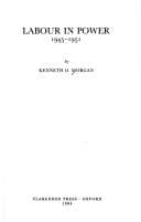 Cover image for Labour in power, 1945-1951