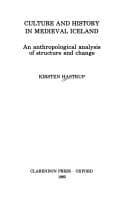 Cover image for Culture and history in medieval Iceland