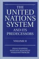 Cover image for The United Nations system and its predecessors.