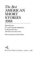 Cover image for The Best American Short Stories 1988