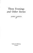 Cover image for Three Evenings and Other Stories
