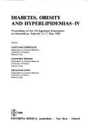 Cover image for Diabetes, Obesity, and Hyperlipidemias-IV