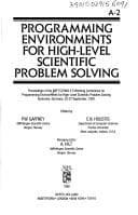 Cover image for Programming Environments for High-Level Scientific Problem Solving