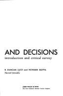 Cover image for Games and Decisions
