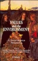 Cover image for Values and the environment