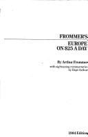 Cover image for Frommer's Europe on £25 a day