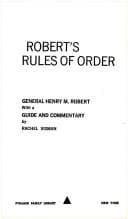 Cover image for Robert's Rules of Order